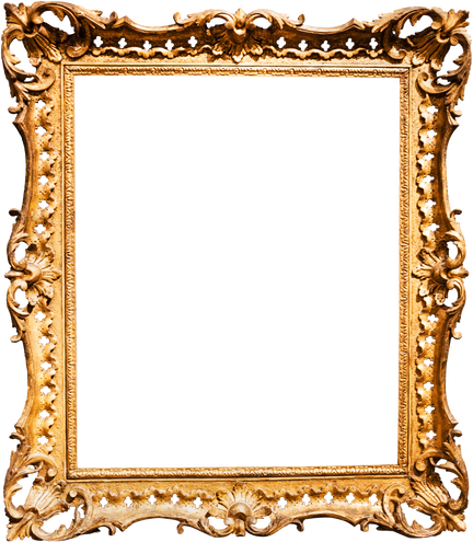 Vertical Baroque Wooden Picture Frame
